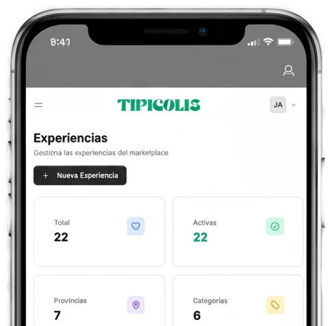 Gestión de experiencias en Tipicolis